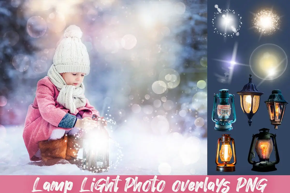 平面素材-高清马灯图片+魔法光效PNG透明合成叠加素材Lamp Light Lantern(3)