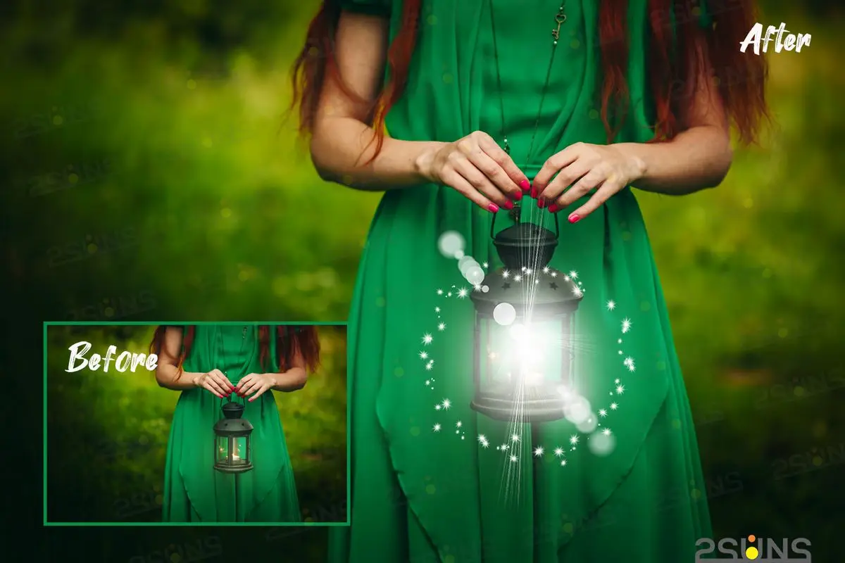 平面素材-高清马灯图片+魔法光效PNG透明合成叠加素材Lamp Light Lantern(8)